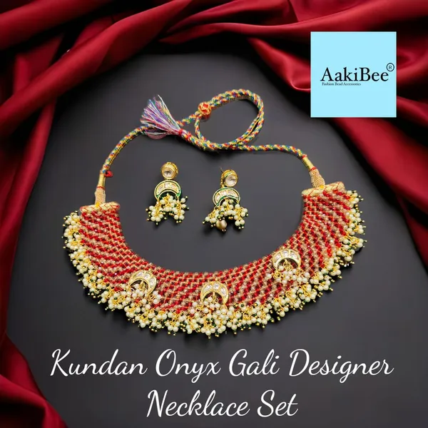 Red_Kundan_And_Pearl_Choker_Necklace_And_Earrings_Set_For_Women