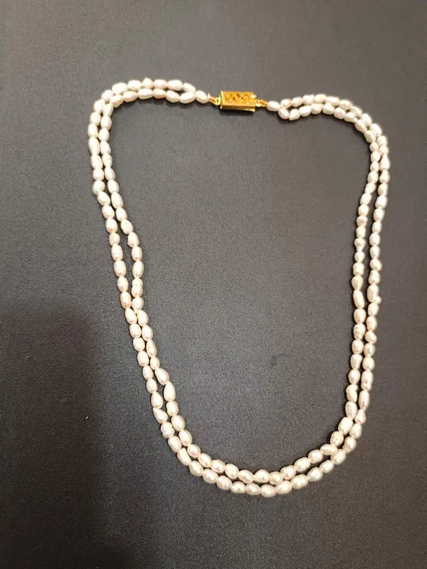 White_Real_Pearl_Double_Strand_Mala_For_Women