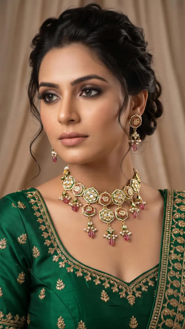 Red_Kundan_Meena_Traditional_Necklace_Set_For_Women