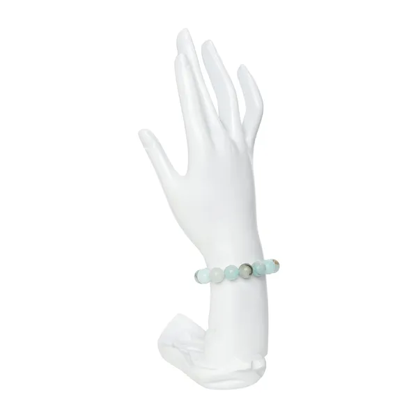 Blue_Amazonite_Semi-Precious_Stone_Stretch_Bracelet_For_Women/Men