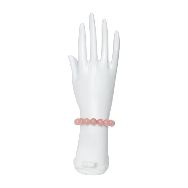 Pink_Rose_Quartz_Semi-Precious_Stone_Stretch_Bracelet_For_Women/Men