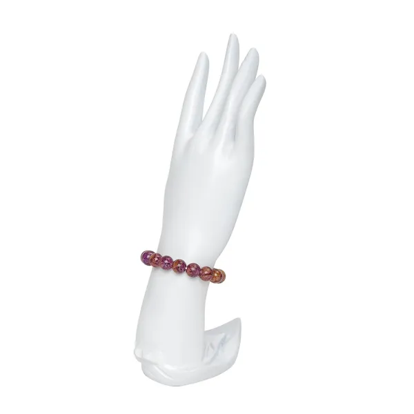Purple_And_Yellow_Crystal_Quartz_Semi-Precious_Stone_Stretch_Bracelet_For_Women/Men