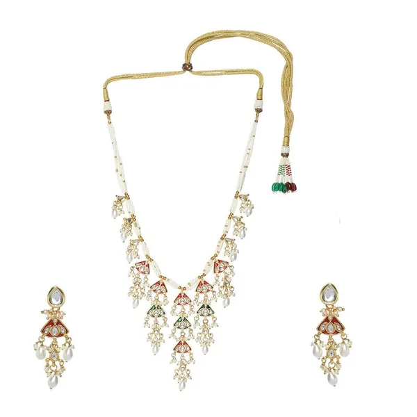 Gold_Kundan_Pearl_Necklace_Set_For_Women