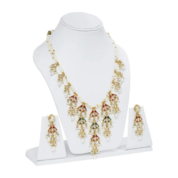 Gold_Kundan_Pearl_Necklace_Set_For_Women