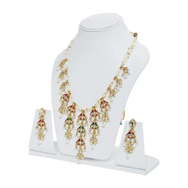 Gold_Kundan_Pearl_Necklace_Set_For_Women