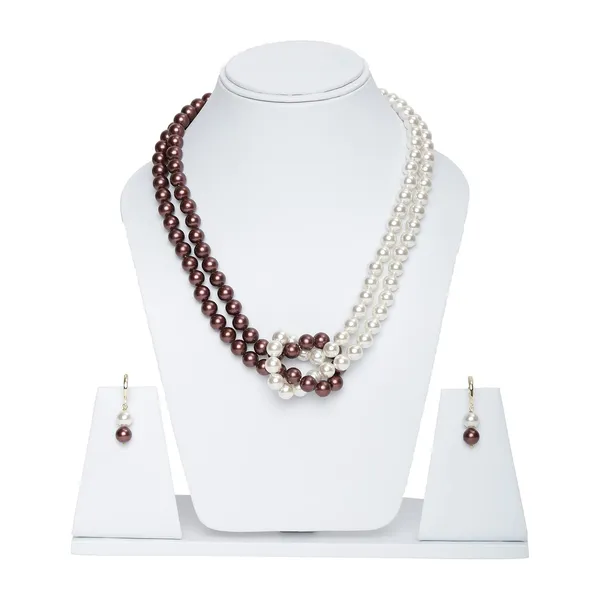 Brown_And_White_Shell_Pearl_Double_Mala_Necklace_Set_For_Women