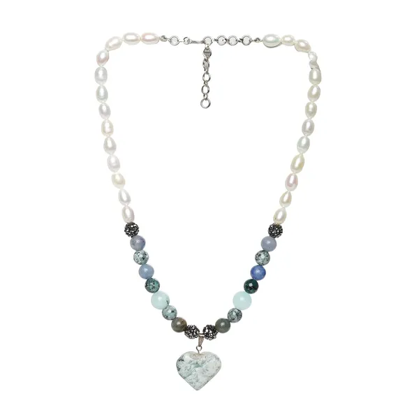 Green_And_White_Amazonite_Pearl_Heart_Pendant_Necklace_For_Women
