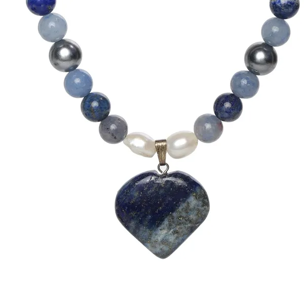 Blue_And_White_Pearl_Semi-Precious_Stone_Heart_Pendant_Necklace_For_Women