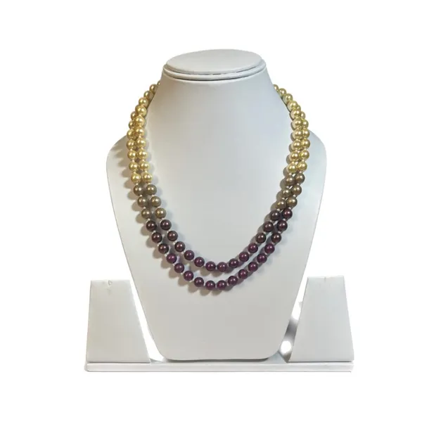 Cream_And_Purple_Shell_Pearl_Double_Layer_Mala_Necklace_For_Women