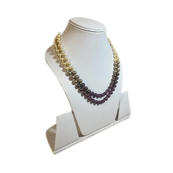Cream_And_Purple_Shell_Pearl_Double_Layer_Mala_Necklace_For_Women