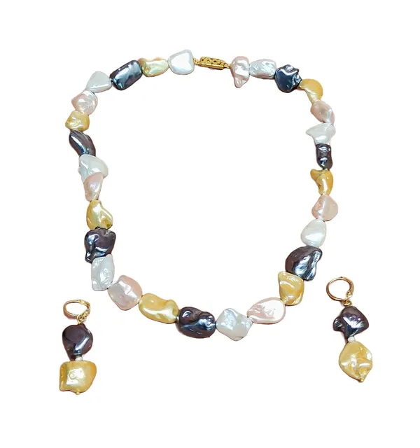 Multicolor_Baroque_Pearl_Handmade_Necklace_Set_For_Women