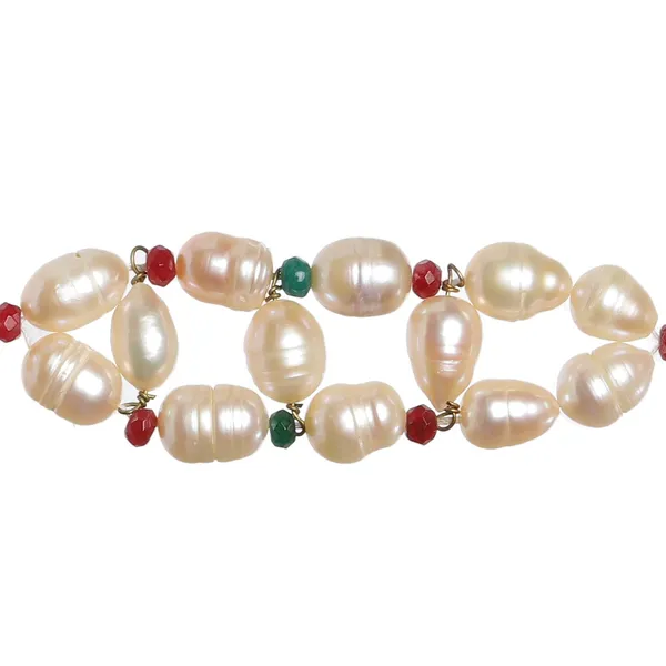 White_Real_Pearl_Handmade_Adjustable_Bracelet_For_Women