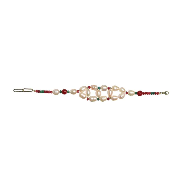 White_Real_Pearl_Handmade_Adjustable_Bracelet_For_Women