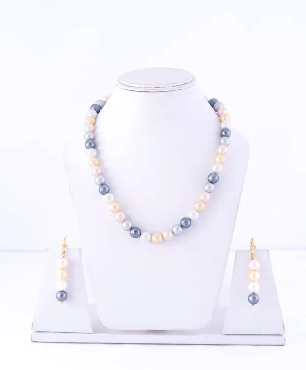 Multicolor_Shell_Pearl_Texture_Necklace_Set_With_Earrings_For_Women