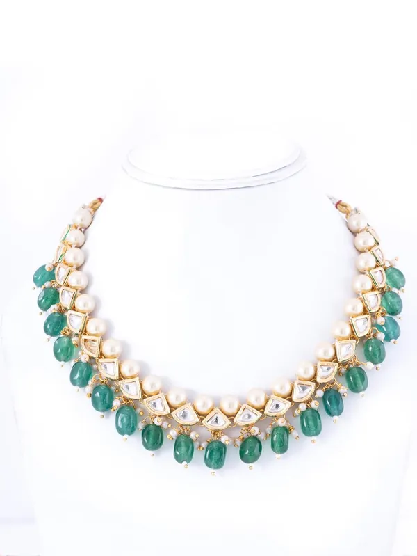 Green_Onyx_Kundan_Pearl_Adjustable_Necklace_Set_With_Earrings_For_Women