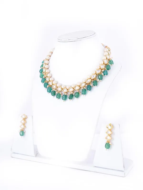 Green_Onyx_Kundan_Pearl_Adjustable_Necklace_Set_With_Earrings_For_Women