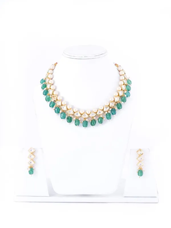 Green_Onyx_Kundan_Pearl_Adjustable_Necklace_Set_With_Earrings_For_Women