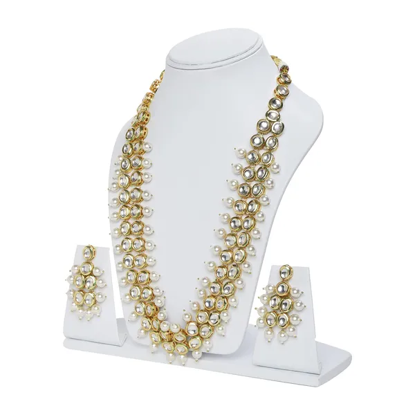 White_Kundan_Pearl_Traditional_Necklace_Set_For_Women
