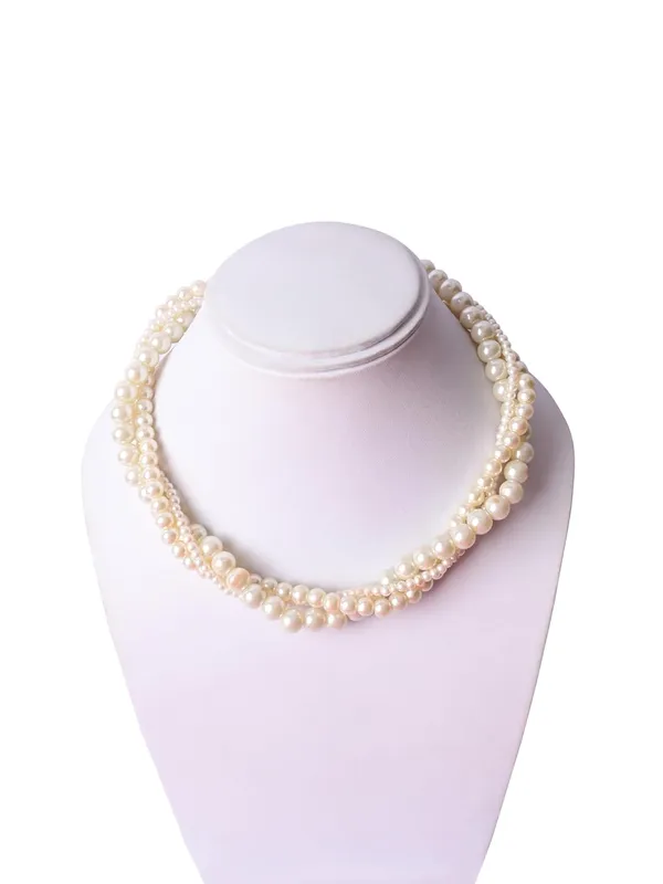 White_Pearl_Triple_Layer_Twist_Mala_Necklace_For_Women