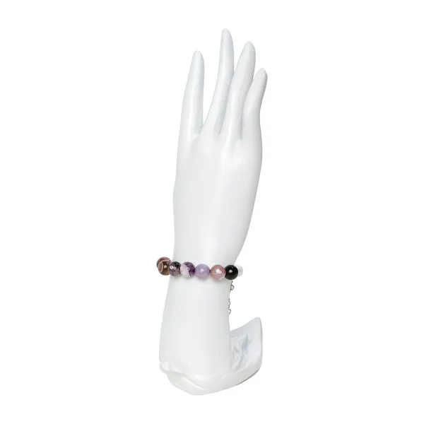 Purple_Auralite_Semi-Precious_Crystal_Stretch_Bracelet_For_Women/Men
