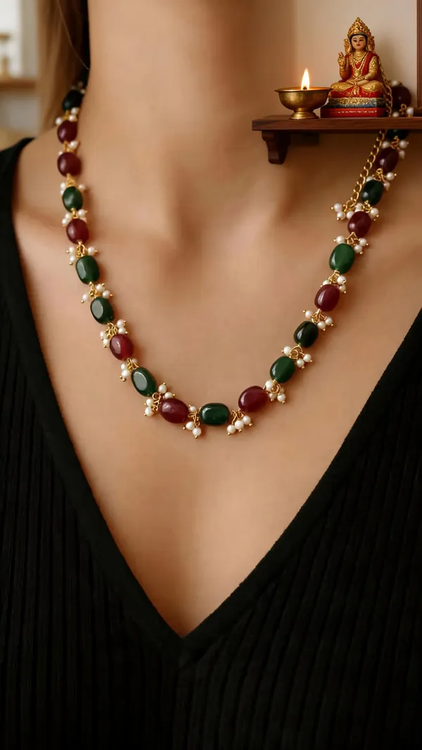 Red_Green_Semi-Precious_Stone_Beaded_Mala_For_Women