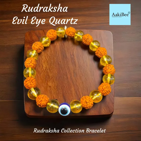 Orange_Yellow_Rudraksh_Citrine_Semi-Precious_Stone_Bracelet_For_Women/Men