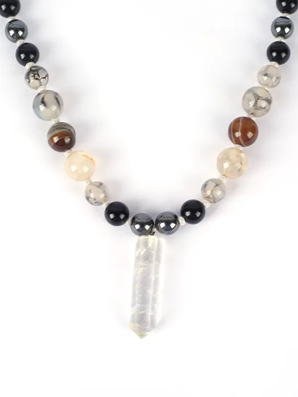 Grey_And_Black_Semi-Precious_Stone_Crystal_Pendant_Necklace_For_Women