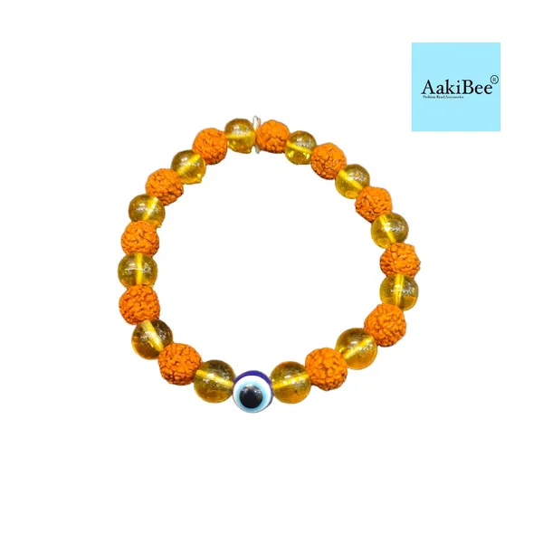 Orange_Yellow_Rudraksh_Citrine_Semi-Precious_Stone_Bracelet_For_Women/Men
