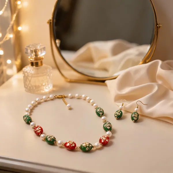 Multicolor_Pearl_Stone_Beaded_Necklace_Set_For_Women