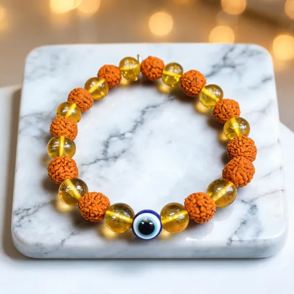 Orange_Yellow_Rudraksh_Citrine_Semi-Precious_Stone_Bracelet_For_Women/Men