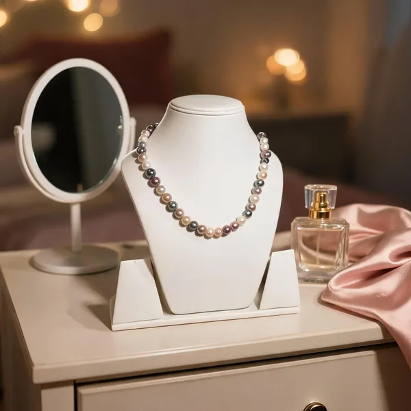 Multicolor_Shell_Pearl_Texture_Single_Mala_Necklace_For_Women