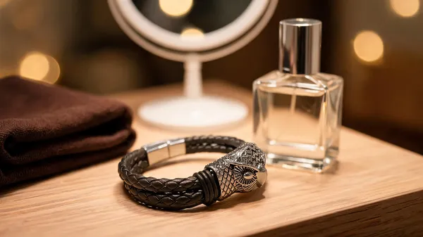 Black_Leather_Woven_Eagle_Clasp_Bracelet_For_Men