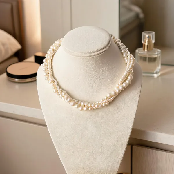 White_Pearl_Triple_Layer_Twist_Mala_Necklace_For_Women