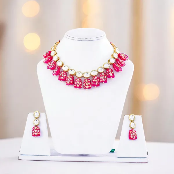 Pink_Kundan_And_Stone_Traditional_Necklace_Set_For_Women