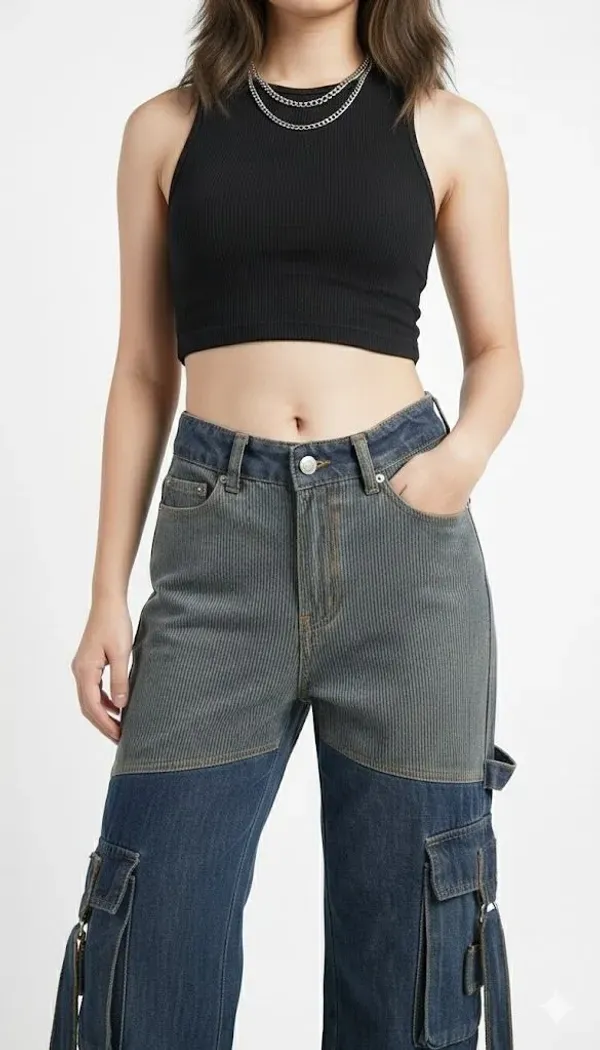 Blue_Cargos_For_Women