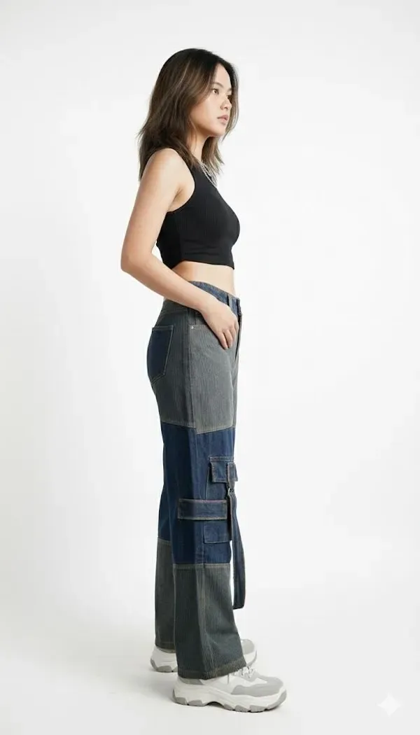Blue_Cargos_For_Women