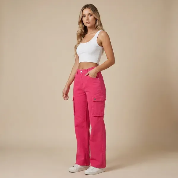 Pink_Cargos_For_Women