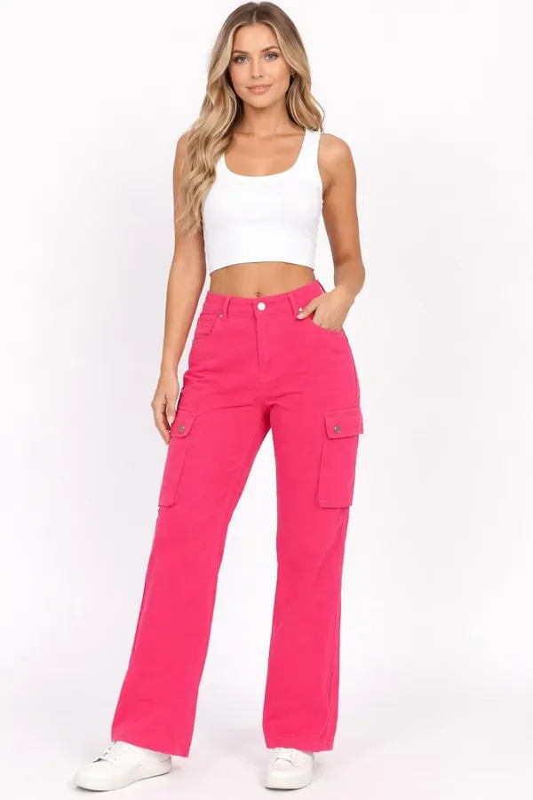 Pink_Cargos_For_Women