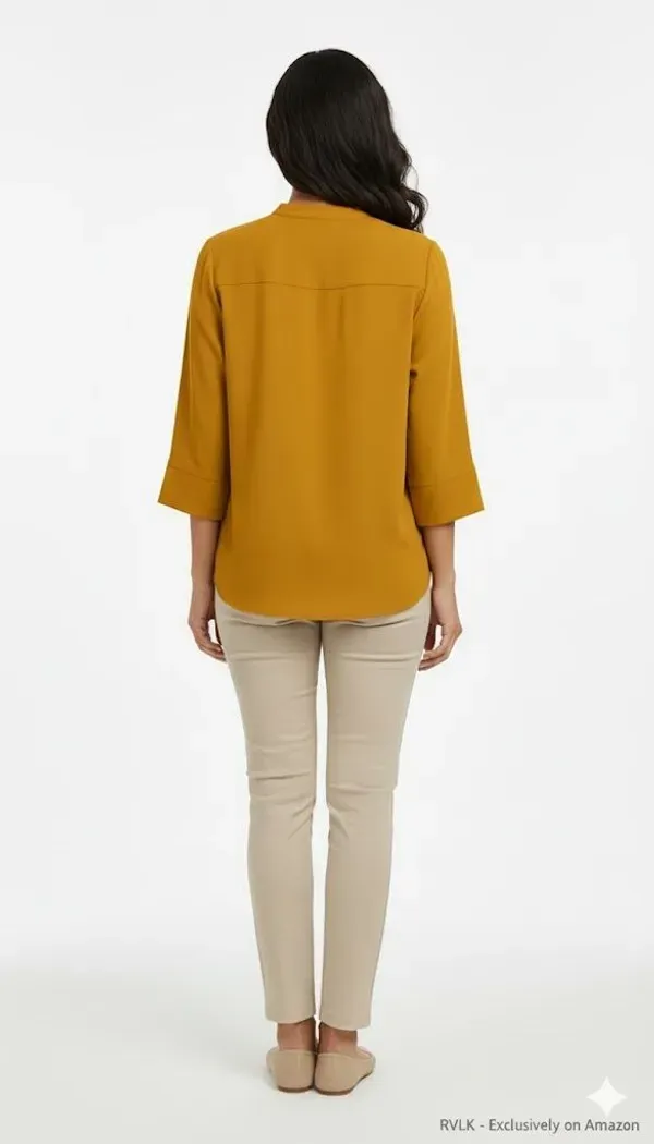 Mustard_Yellow_Formal_Solid_Top_For_Women