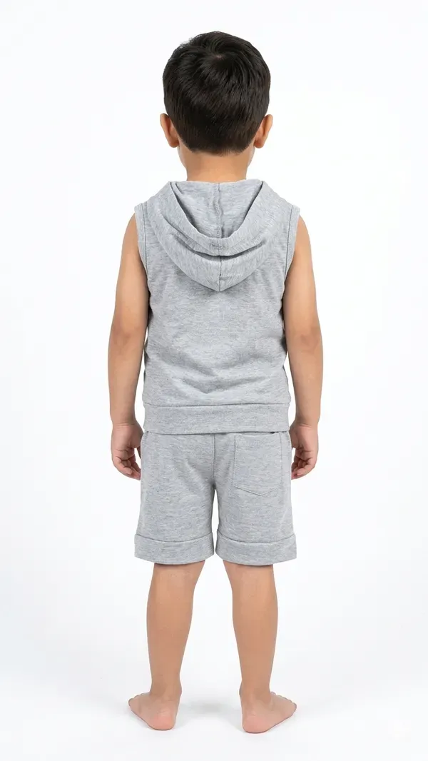Kids_Cotton_Hooded_T_Shirt_And_Shorts_Co_Ord_Set