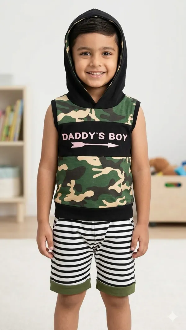 Stylish_Kids_Summer_Wear_Cotton_Blend_Clothing_Set_Camo_Print_Hooded_T_Sh