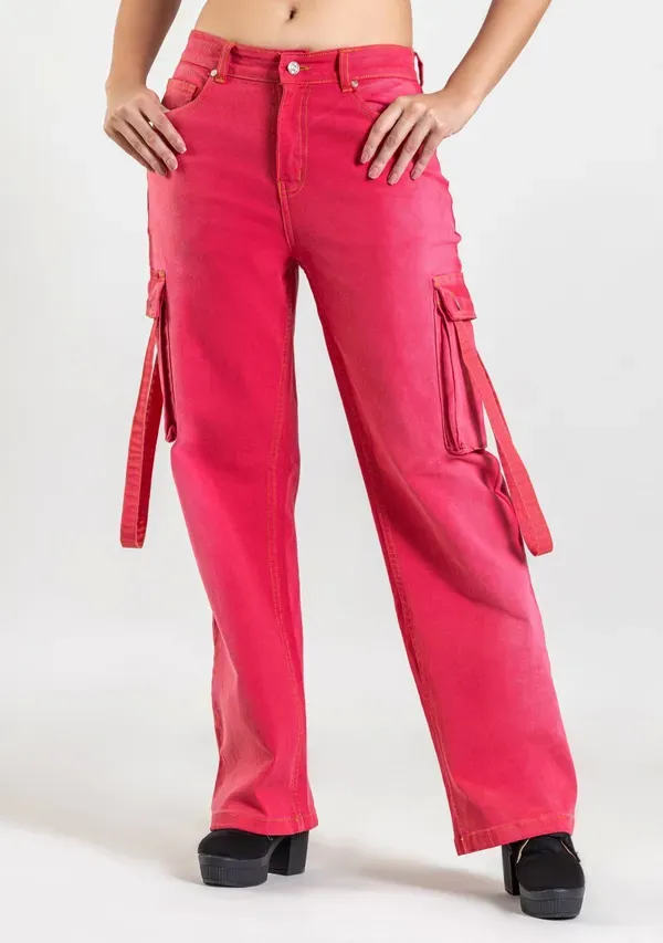 Pink_Cargo_Jeans_With_Utility_Pockets_And_Strap_Details_For_Women