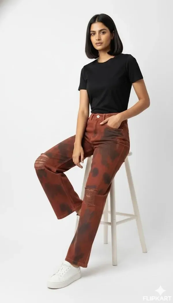 Brown_Loose_Fit_Jeans_For_Women