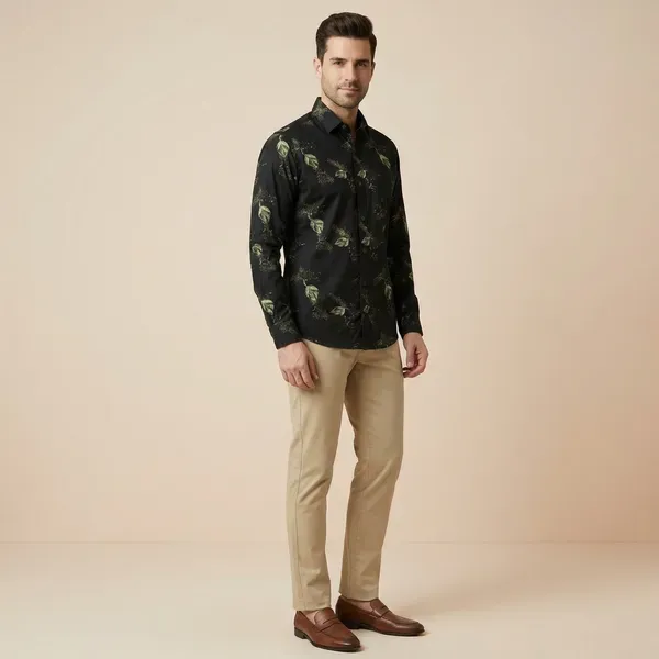Black_Printed_Floral_Print_Formal_Shirt_For_Men
