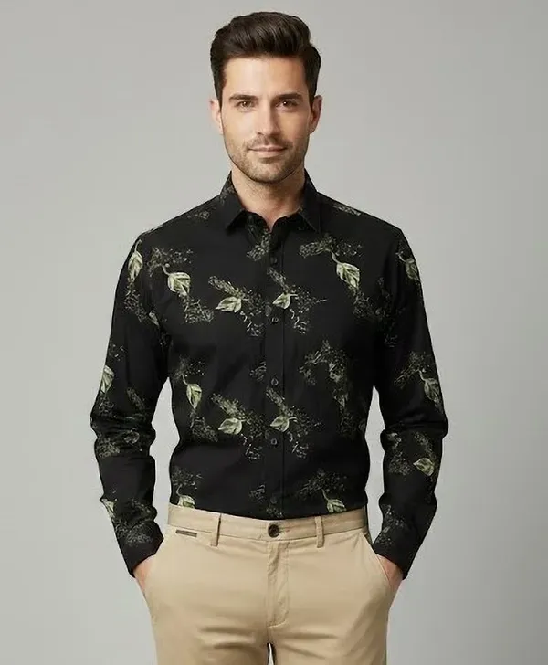 Black_Printed_Floral_Print_Formal_Shirt_For_Men