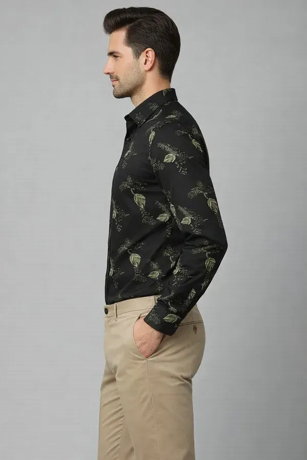Black_Printed_Floral_Print_Formal_Shirt_For_Men