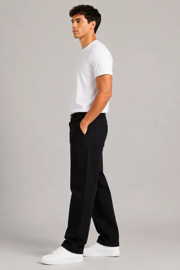 Men_S_Black_Straight_Fit_Jeans_Classic_Casual_Denim_Pants