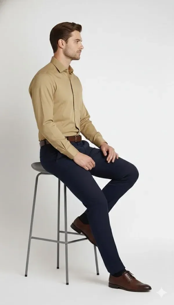 Khaki_Solid_Formal_Shirt_For_Men