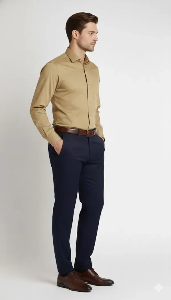Khaki_Solid_Formal_Shirt_For_Men