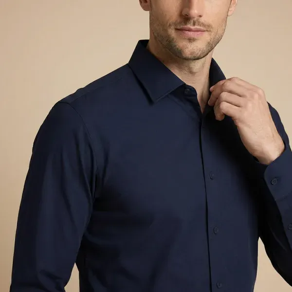 Khaki_Solid_Formal_Shirt_For_Men